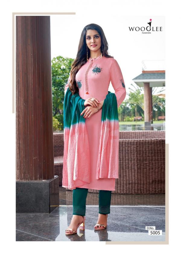 Wooglee Destiny Nx Festive Wear Viscose Kurti Pant And Dupatta Collection